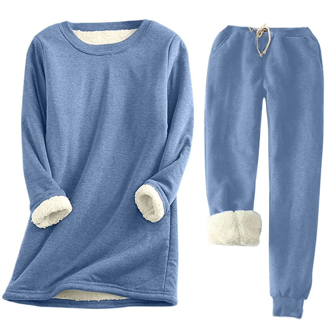 Completo Termico Donna Due Pezzi Tessuto Caldo Elasticizzato
