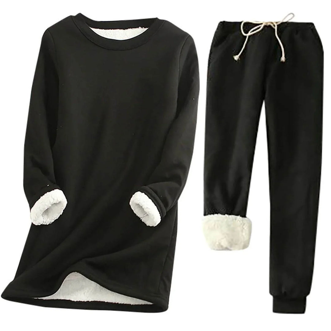 Completo Termico Donna Due Pezzi Tessuto Caldo Elasticizzato