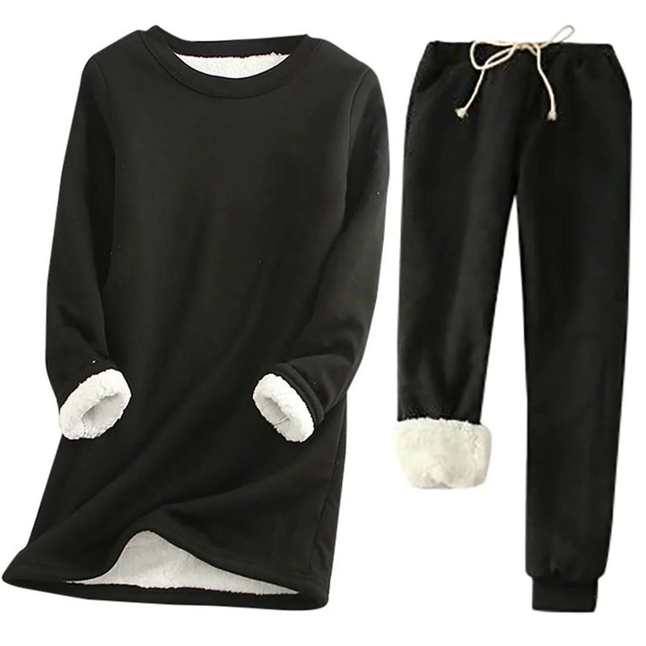 Completo Termico Donna Due Pezzi Tessuto Caldo Elasticizzato