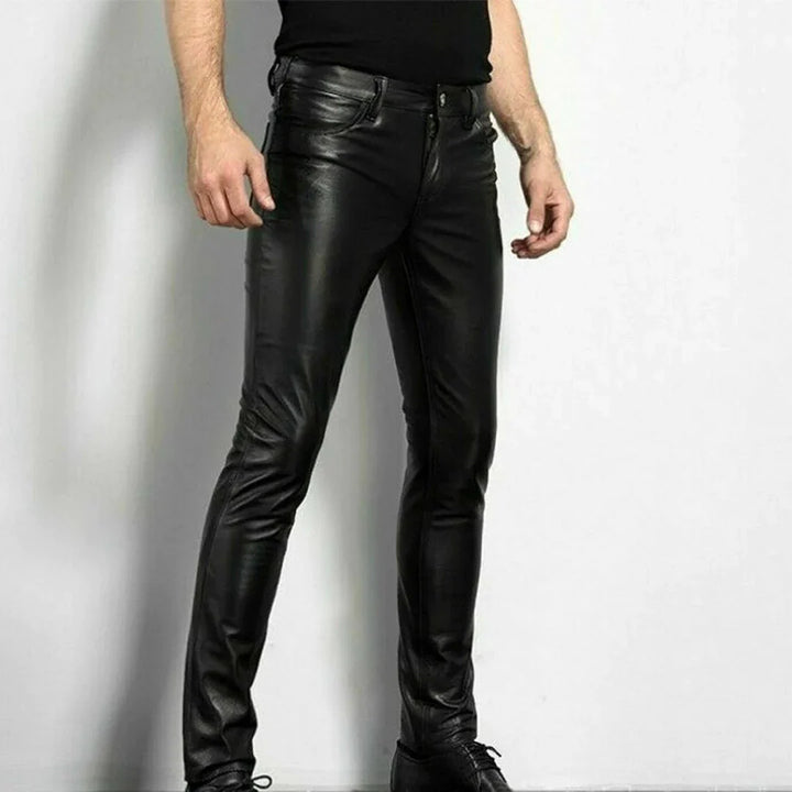 Pantaloni Uomo in Pelle Slim Fit Elegante - Vesarelli