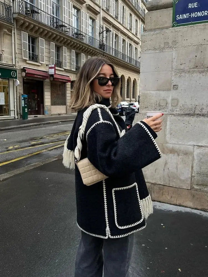 BRONTE | Elegant Warm Jacket with Scarf - Lizabella Fashion -  -  - BRONTE | Elegant Warm Jacket with Scarf - Lizabella Fashion - #tag1# - #tag2#