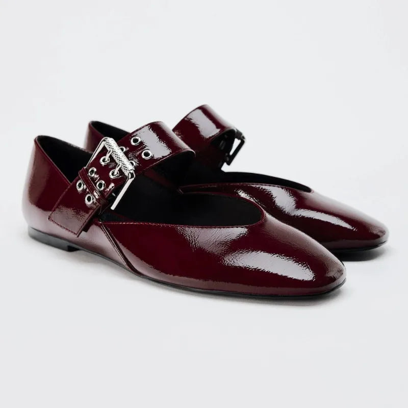 Ballerine da donna con punta a punta, comode e sintetiche, per un look elegante ogni giorno 4