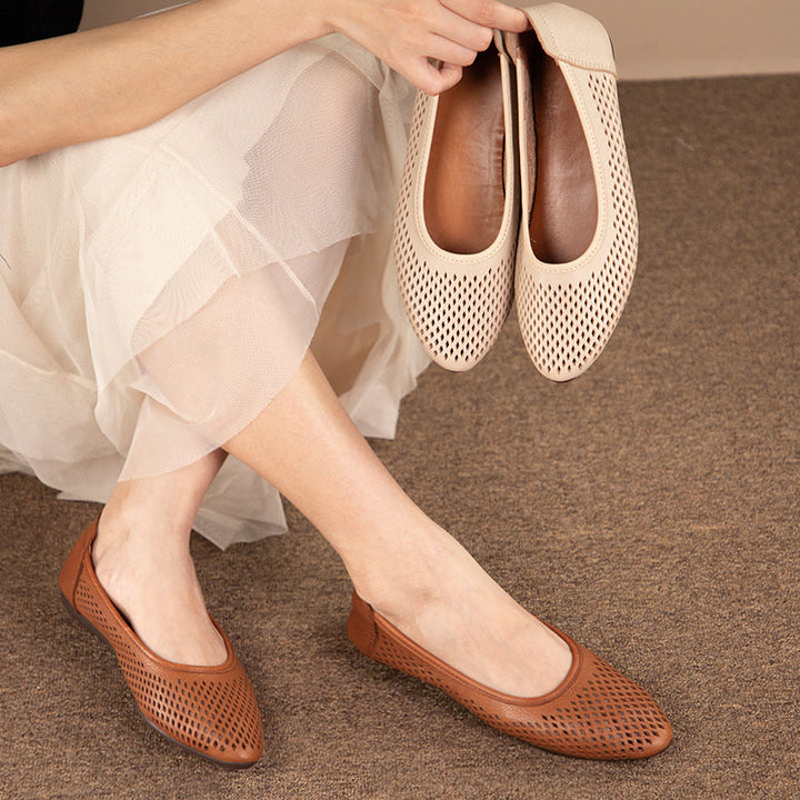 Ballerine eleganti da donna, comode e traspiranti, in similpelle 2