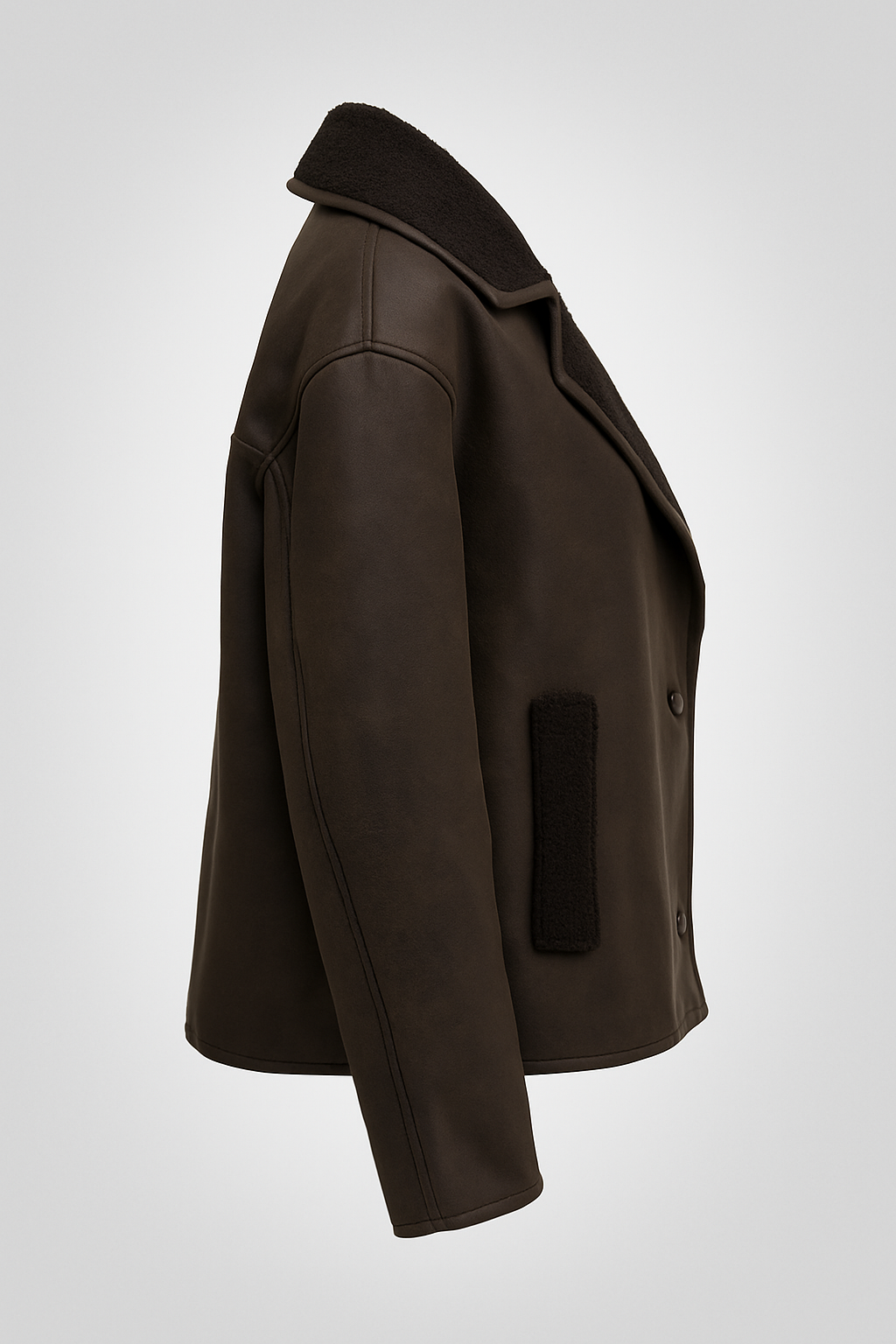 Giacca Donna Effetto Pelle Corta Stile Classico