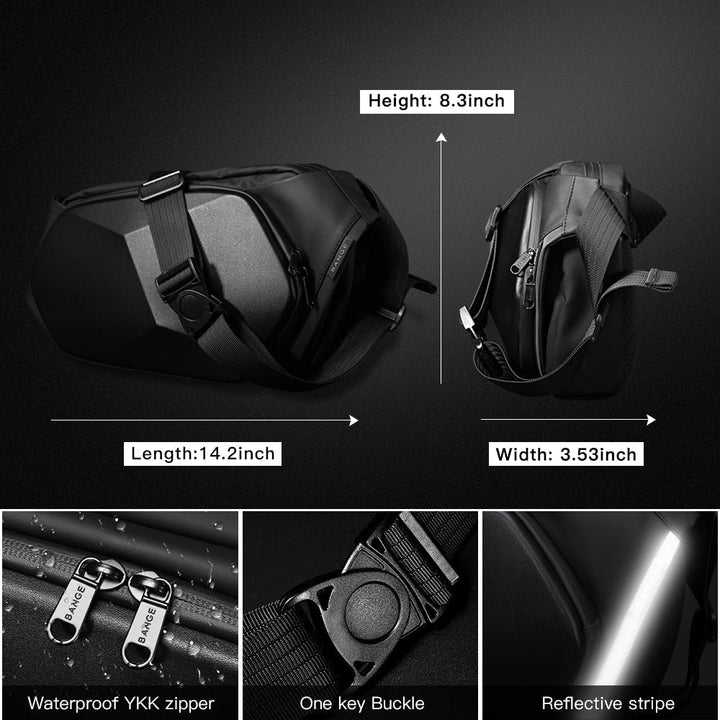 Bange New Sling Bag, borsa a tracolla da viaggio impermeabile per uomo 4