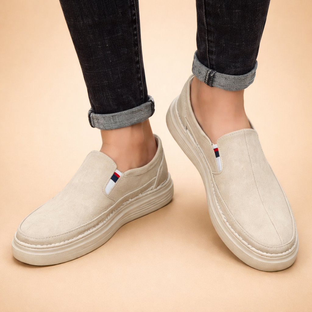 Scarpe Uomo Slip-On Comode Senza Lacci