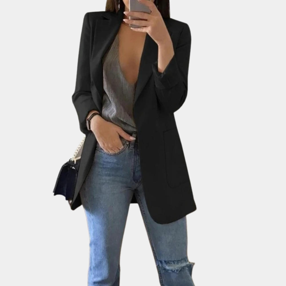 Blazer Lungo Donna Sartoriale Elegante Classico - Vesarelli