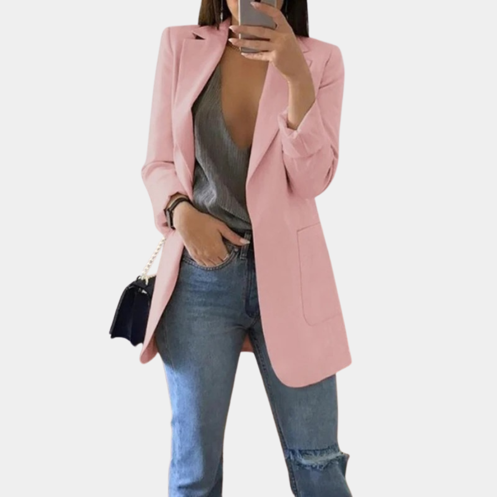 Blazer Lungo Donna Sartoriale Elegante Classico