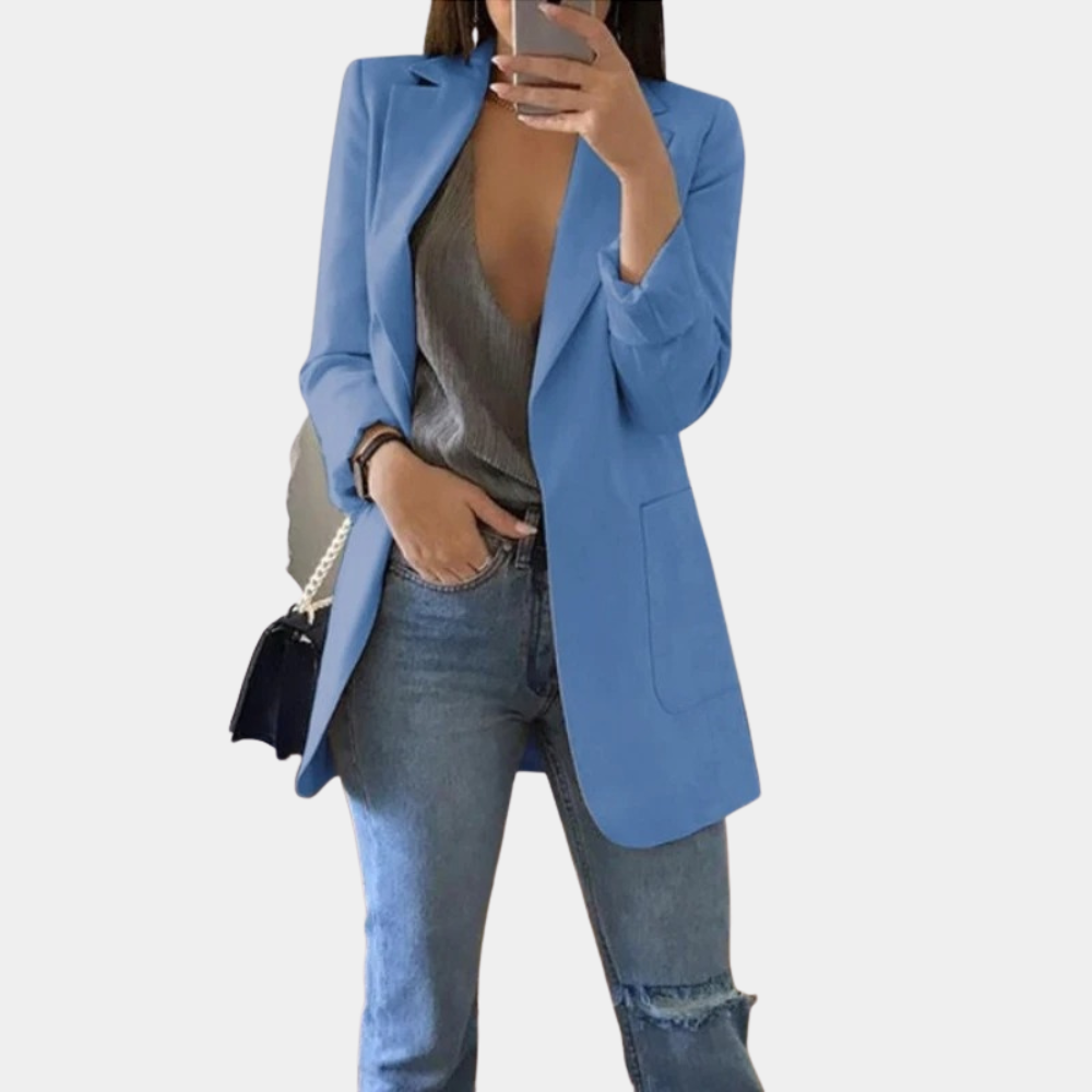 Blazer Lungo Donna Sartoriale Elegante Classico