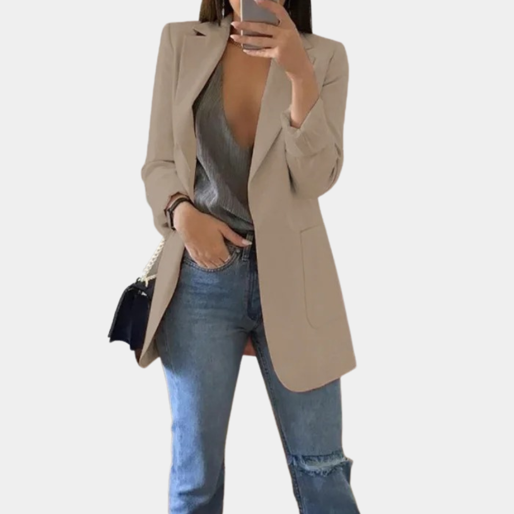 Blazer Lungo Donna Sartoriale Elegante Classico