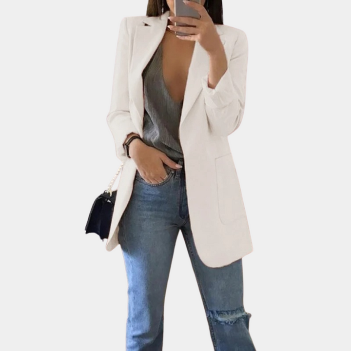 Blazer Lungo Donna Sartoriale Elegante Classico