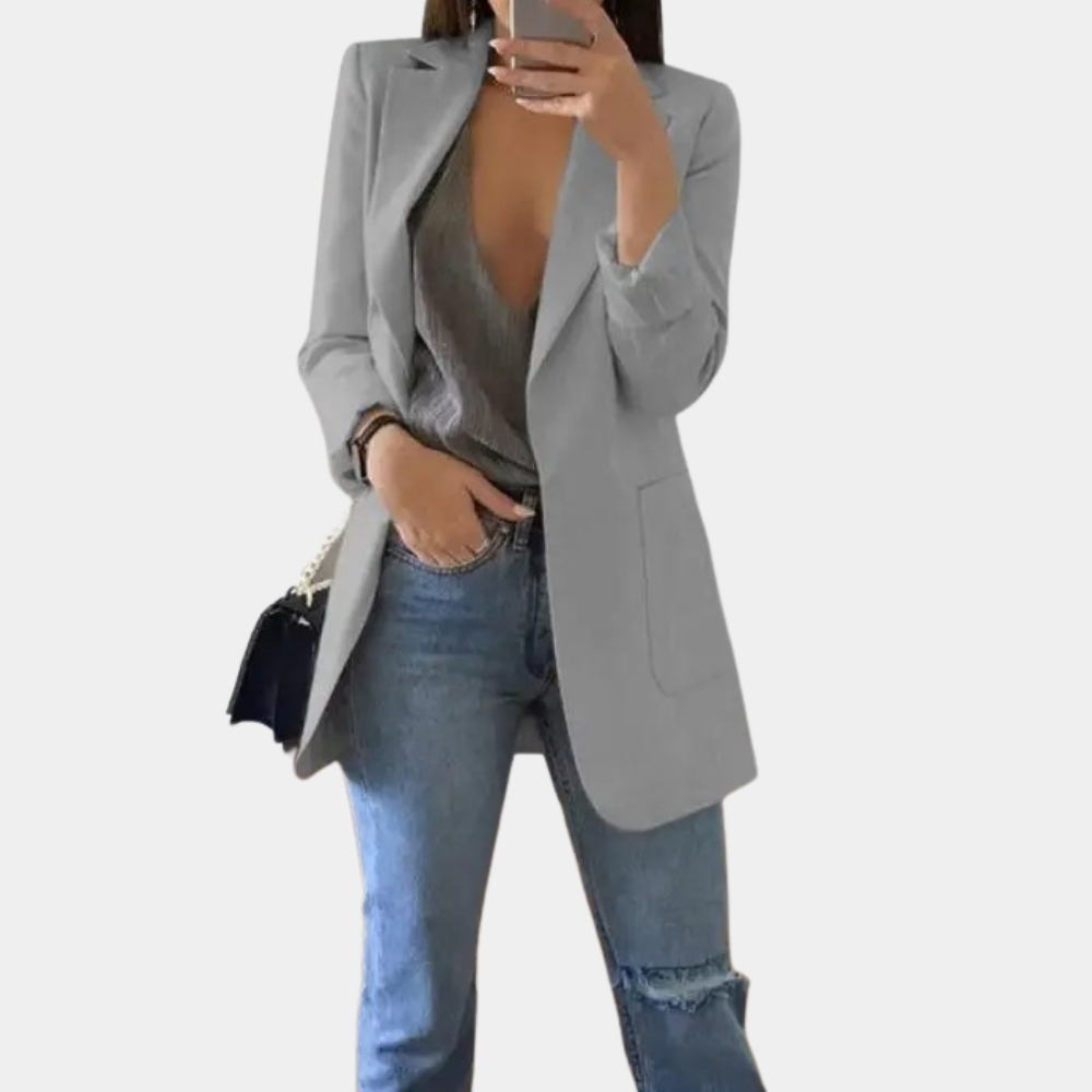 Blazer Lungo Donna Sartoriale Elegante Classico