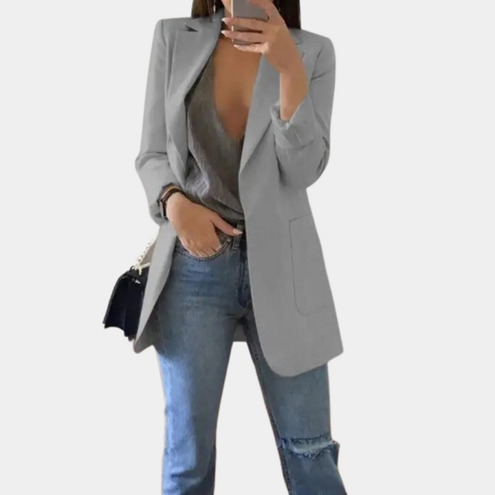 Blazer Lungo Donna Sartoriale Elegante Classico