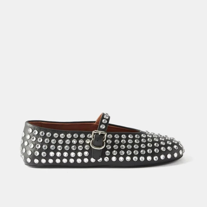 Bella | Donna Ballerine Mary Jane Pelle Strass Cristalli 3