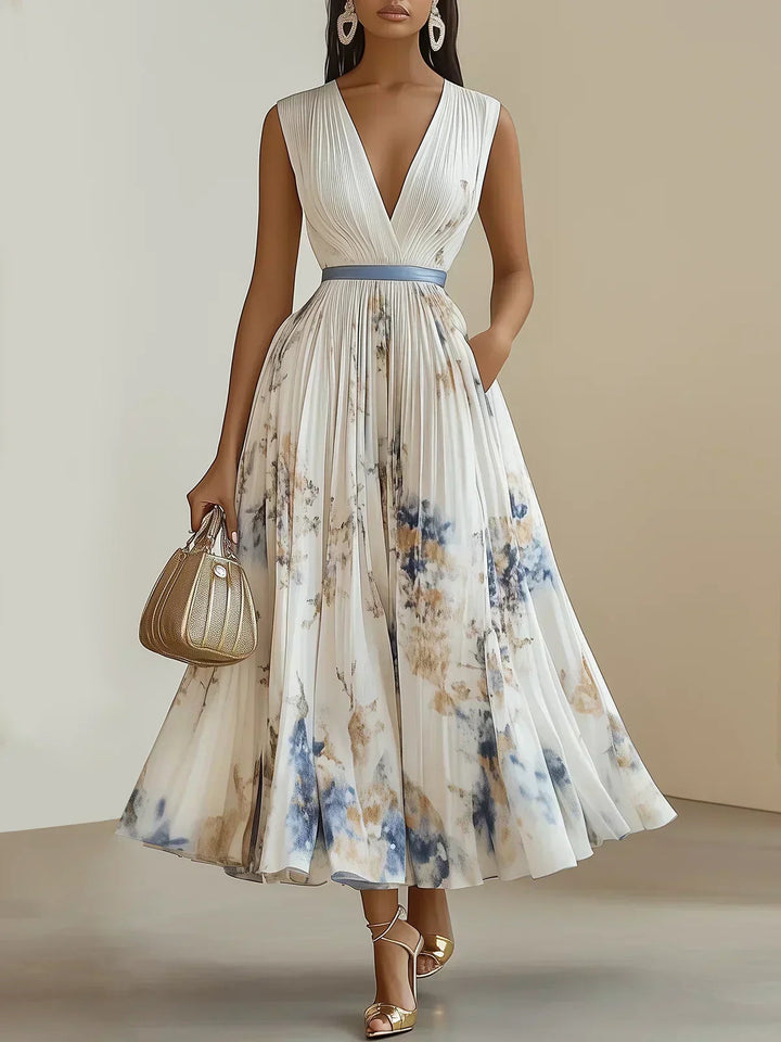 Abito Donna Fluido Elegante Stile Primaverile - Vesarelli