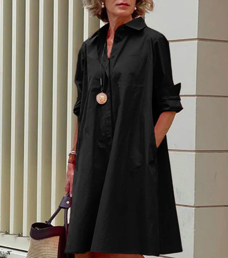 Abito Midi Donna Cotone Lino Vestibilità Comoda Casual - Vesarelli