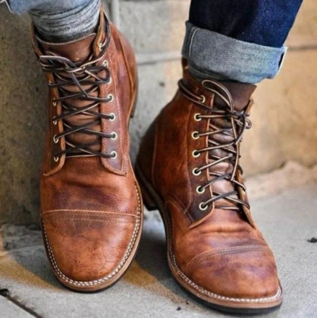 Stivali Uomo in Pelle Classici Stile Estivo - Vesarelli