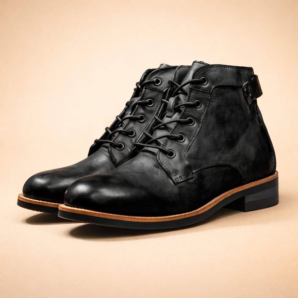 Stivaletti Uomo Classici Stringati Pelle - Vesarelli
