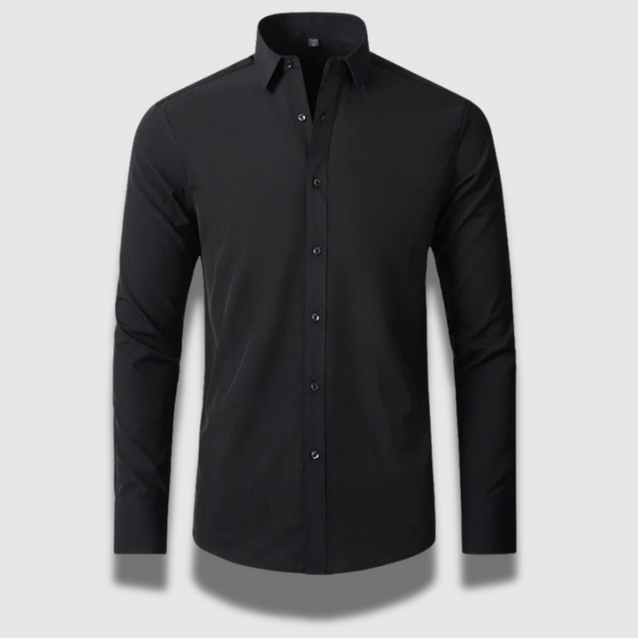 Camicia Uomo Elasticizzata Tessuto Antipiega Slim Fit