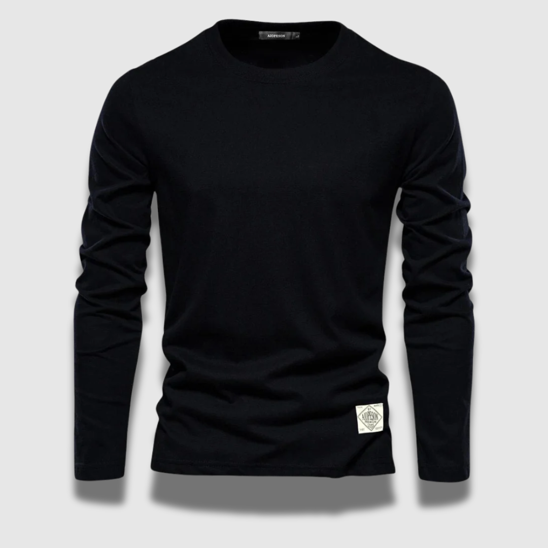 Maglietta Uomo Maniche Lunghe Elegante Casual Slim Fit