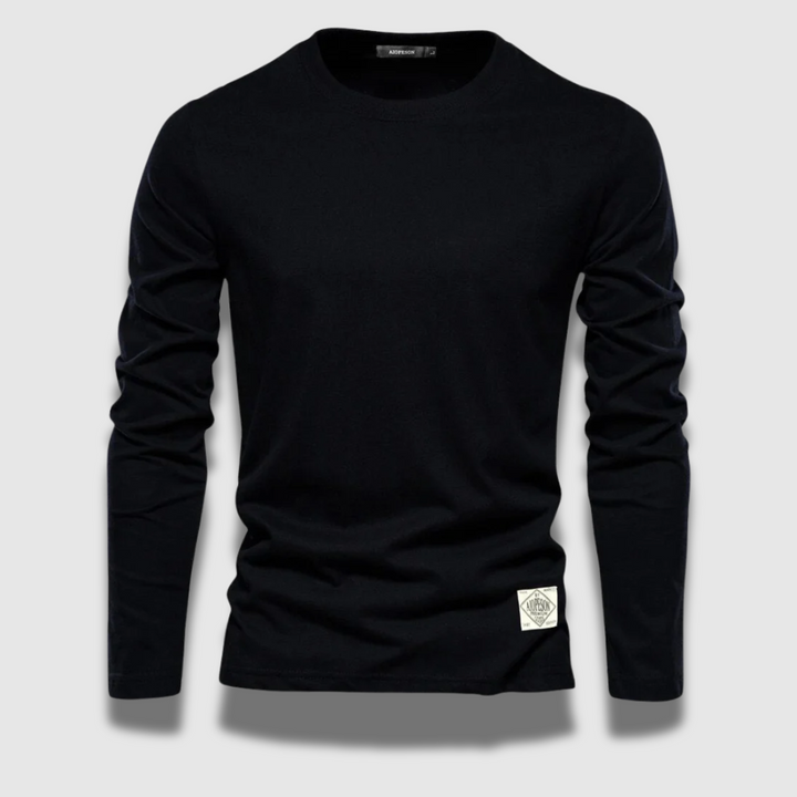 Maglietta Uomo Maniche Lunghe Elegante Casual Slim Fit