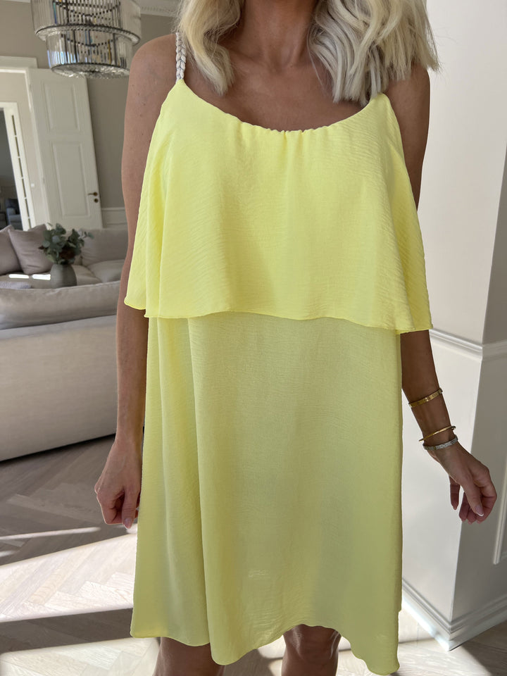 Abito Midi Donna Leggero Spalline Sottili Vestibilità Comoda