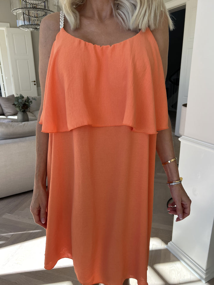 Abito Midi Donna Leggero Spalline Sottili Vestibilità Comoda