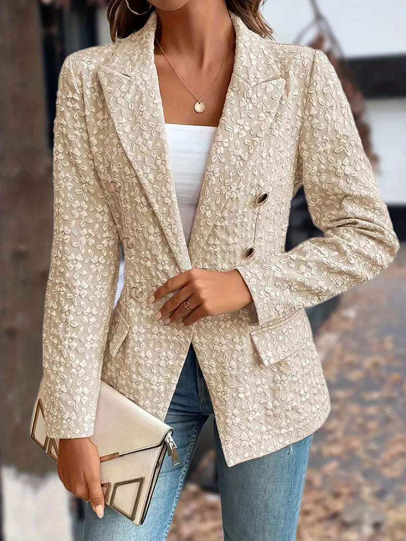 Blazer Donna Doppiopetto Tessuto Elegante Slim Fit - Vesarelli