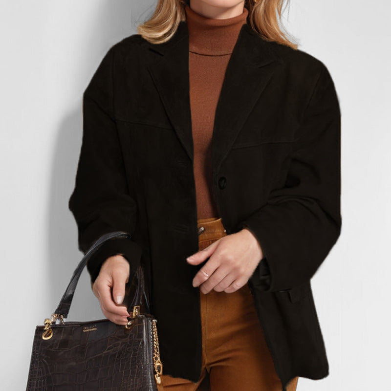 Blazer Donna in Pelle | Taglio Aderente & Chiusura a Bottoni
