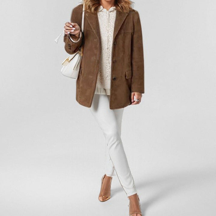 Blazer Donna in Pelle | Taglio Aderente & Chiusura a Bottoni