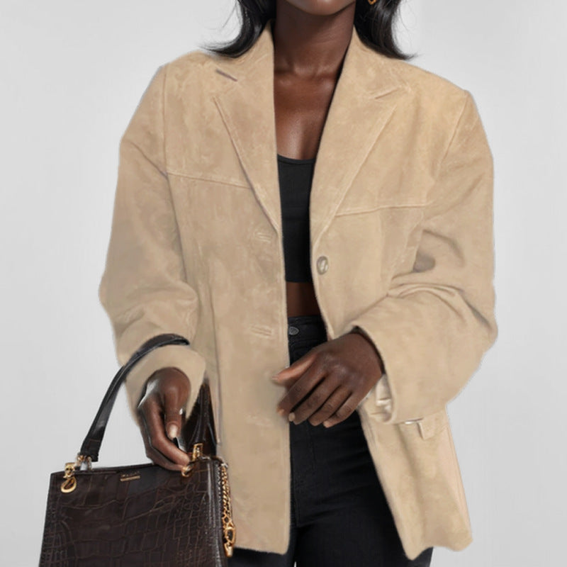 Blazer Donna in Pelle | Taglio Aderente & Chiusura a Bottoni