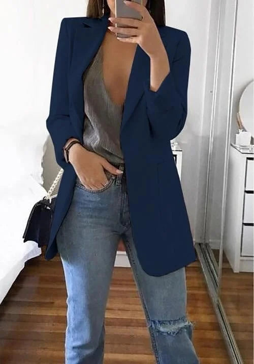 Blazer Donna Linea Lunga Stile Professionale - Vesarelli