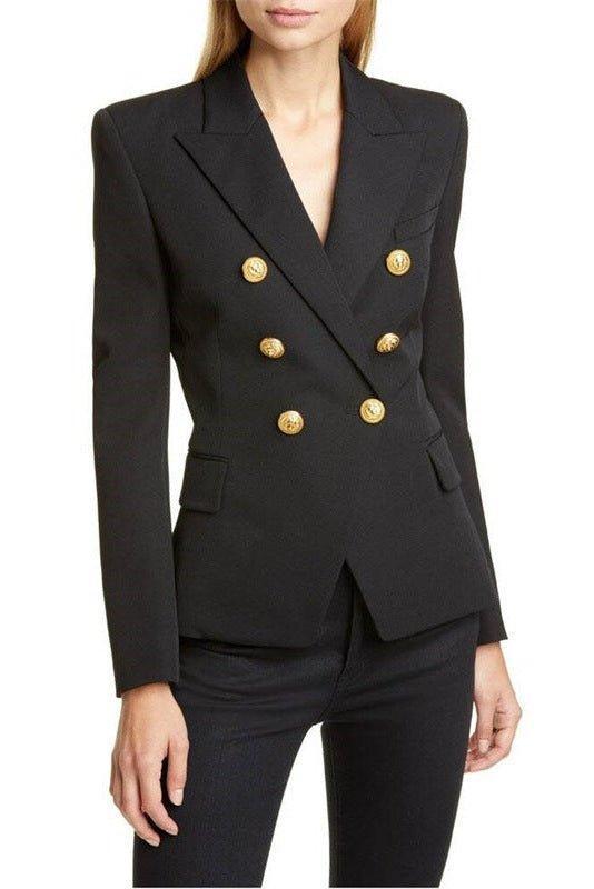 Blazer elegante Donna | Doppiopetto Sartoriale & Spalle Strutturate
