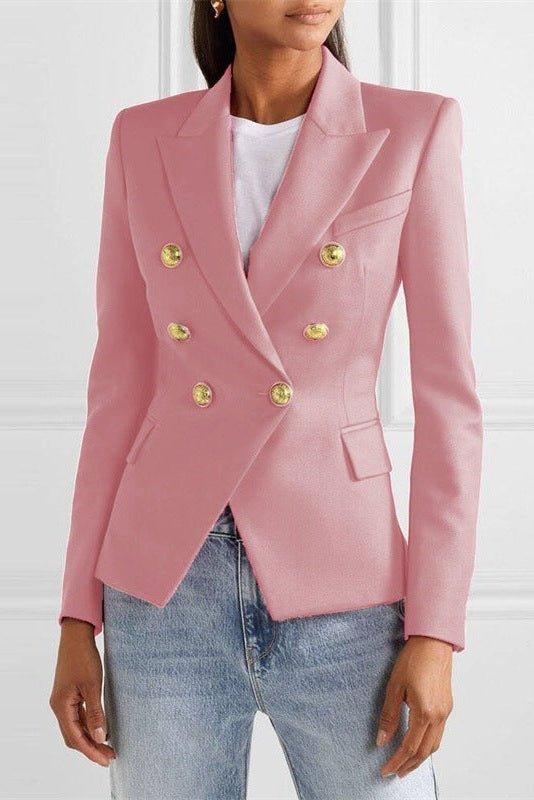 Blazer elegante Donna | Doppiopetto Sartoriale & Spalle Strutturate