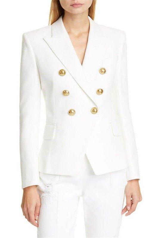 Blazer elegante Donna | Doppiopetto Sartoriale & Spalle Strutturate