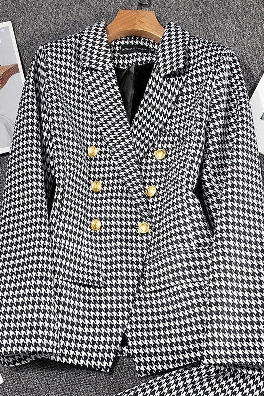 Blazer elegante Donna | Doppiopetto Sartoriale & Spalle Strutturate