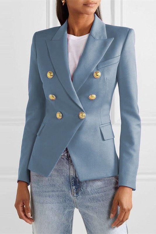 Blazer elegante Donna | Doppiopetto Sartoriale & Spalle Strutturate