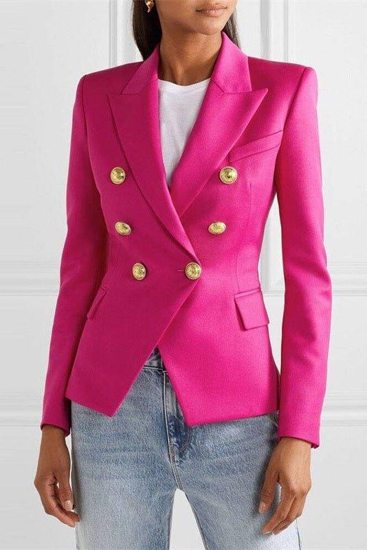Blazer elegante Donna | Doppiopetto Sartoriale & Spalle Strutturate