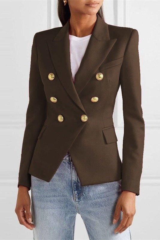Blazer elegante Donna | Doppiopetto Sartoriale & Spalle Strutturate
