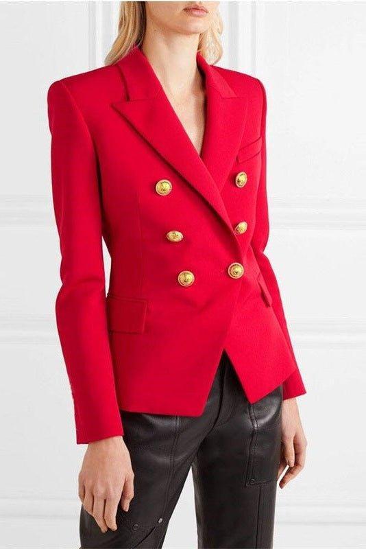 Blazer elegante Donna | Doppiopetto Sartoriale & Spalle Strutturate
