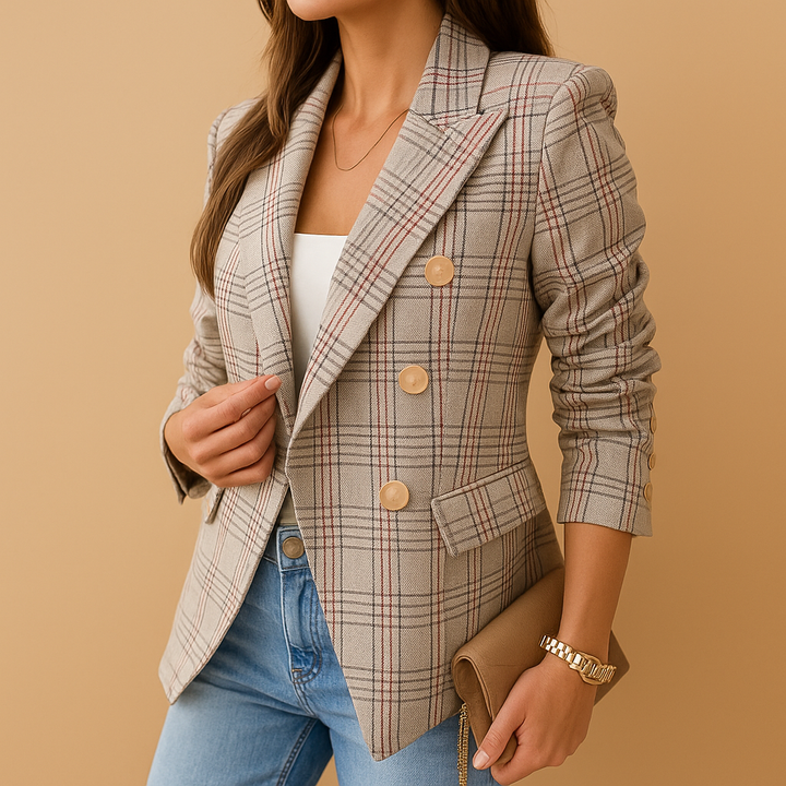 Blazer aderente con dettagli eleganti per donna | Renée 2