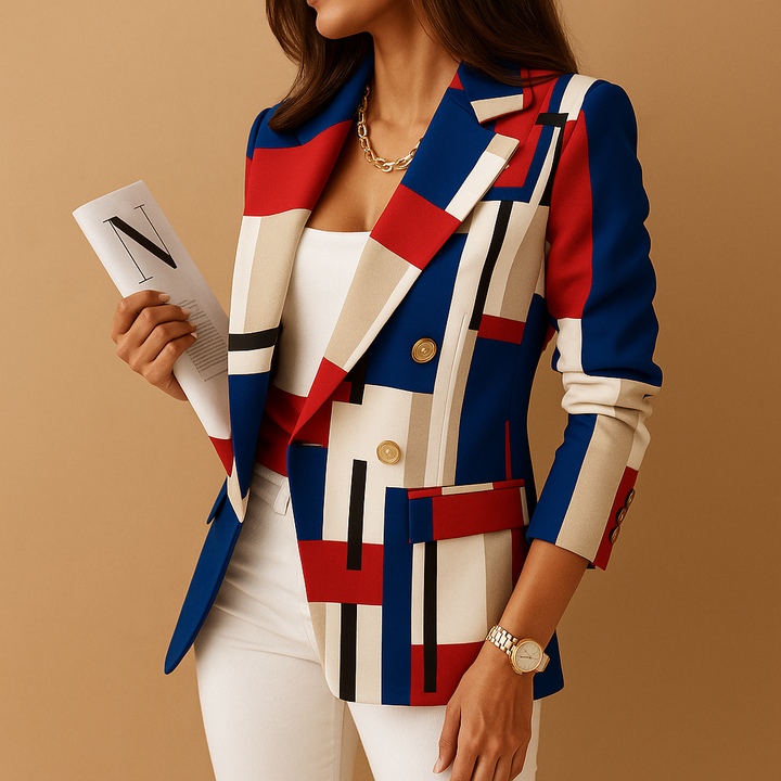 Blazer aderente con dettagli eleganti per donna | Renée 4