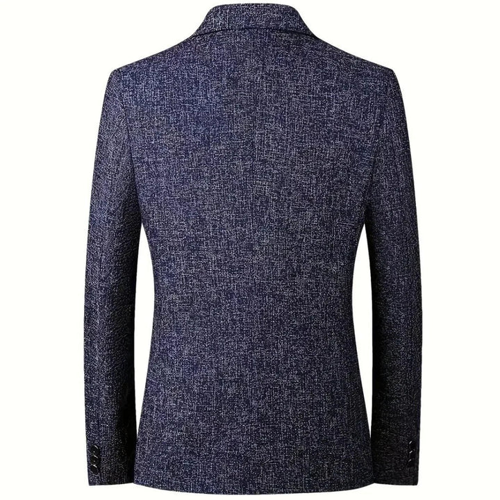 Blazer Uomo Classico Tessuto con Tasche Pattina Elegante