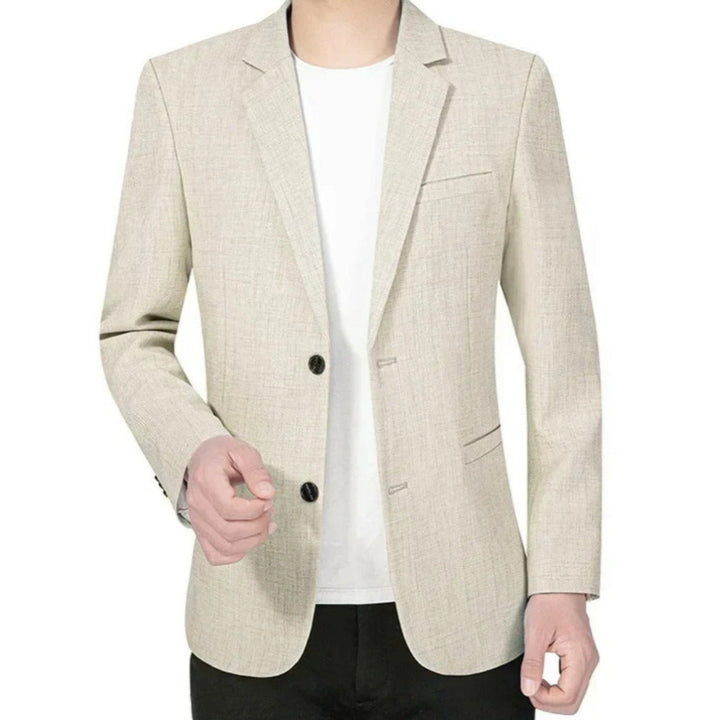 Blazer Uomo Elegante Revers Bottone Singolo Stile Formale