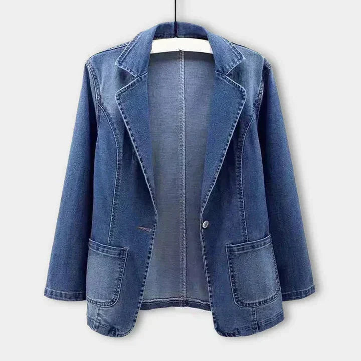 Blazer Donna in Denim Vestibilità Classica - Vesarelli