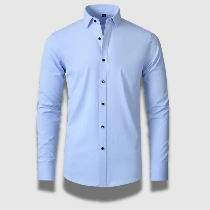 Camicia Uomo Elasticizzata Tessuto Antipiega Slim Fit