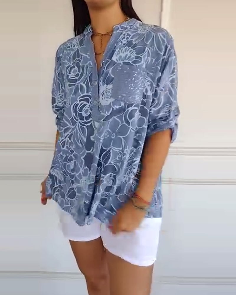 Blusa Donna | Collo a V con Bottoni & Look Raffinato