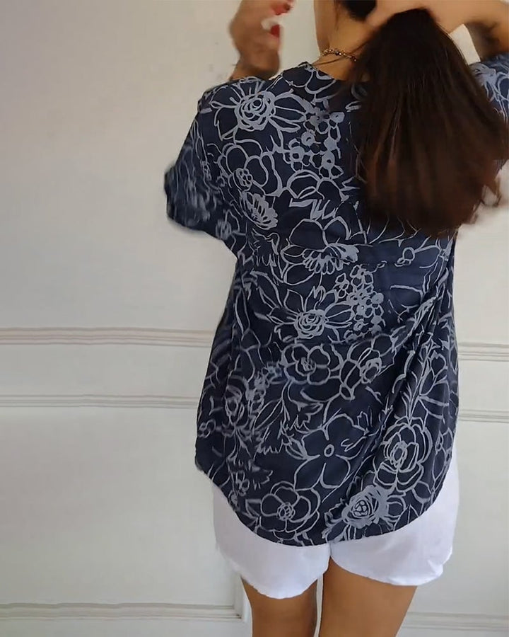 Blusa Donna | Collo a V con Bottoni & Look Raffinato