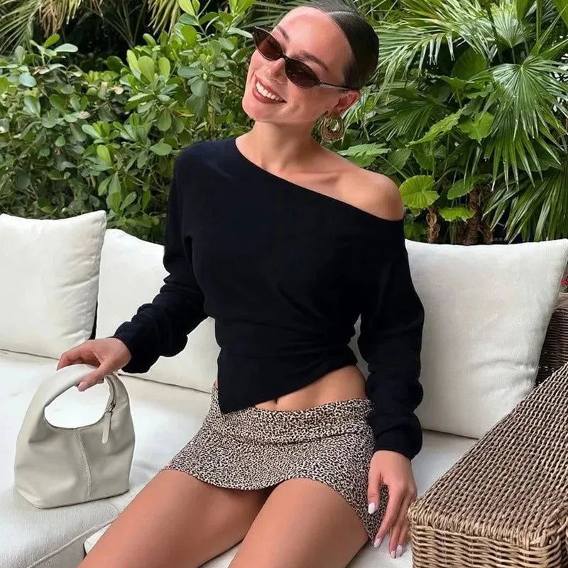 Blusa Donna Drappeggiata Taglio Asimmetrico - Vesarelli