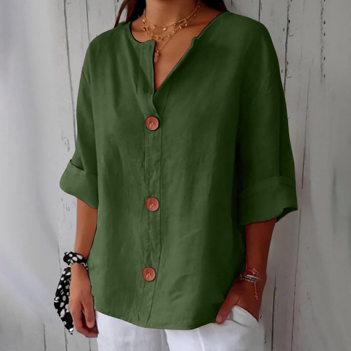 Blusa Estiva Donna | Vestibilità ampia comfort & Bottoni frontali pratici
